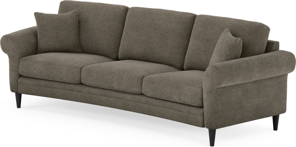Eden - 3-sits soffa svängd - Brun