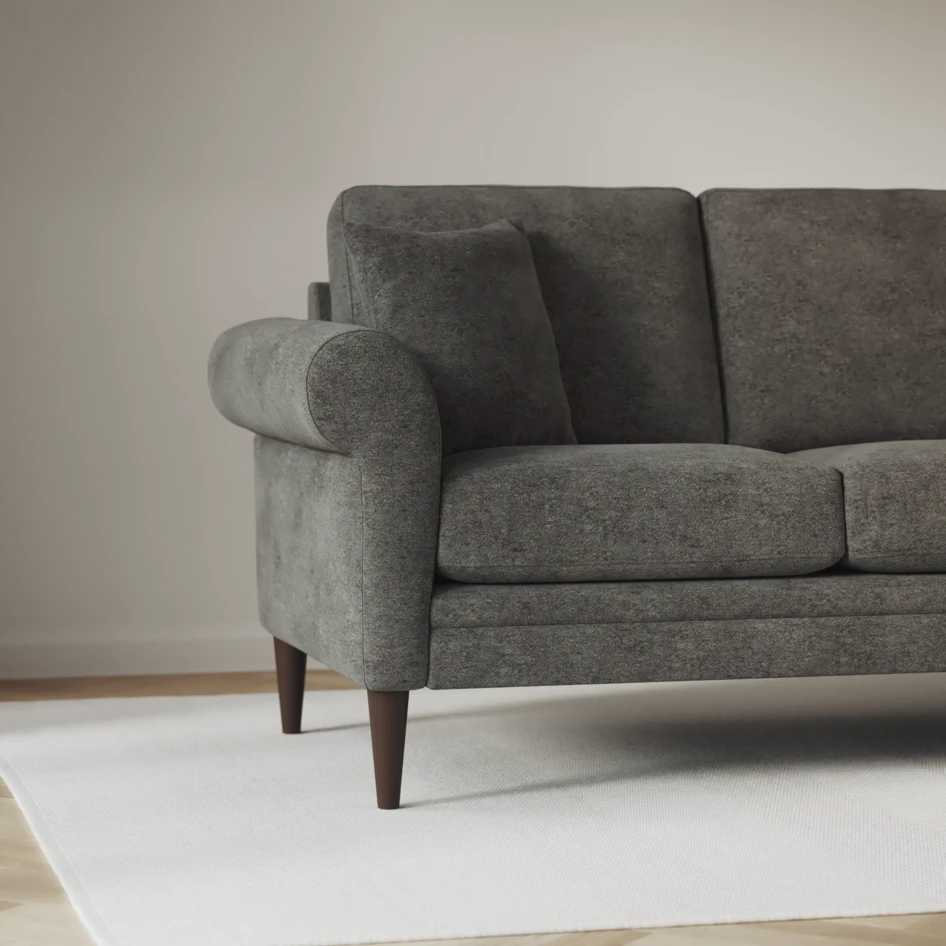 Eden - 3-sits soffa svängd - Grå
