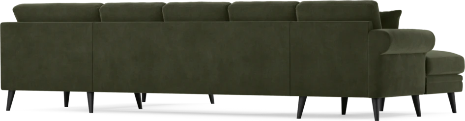 Eden - 3-sits soffa med schäslong vänster och divan höger - Grön
