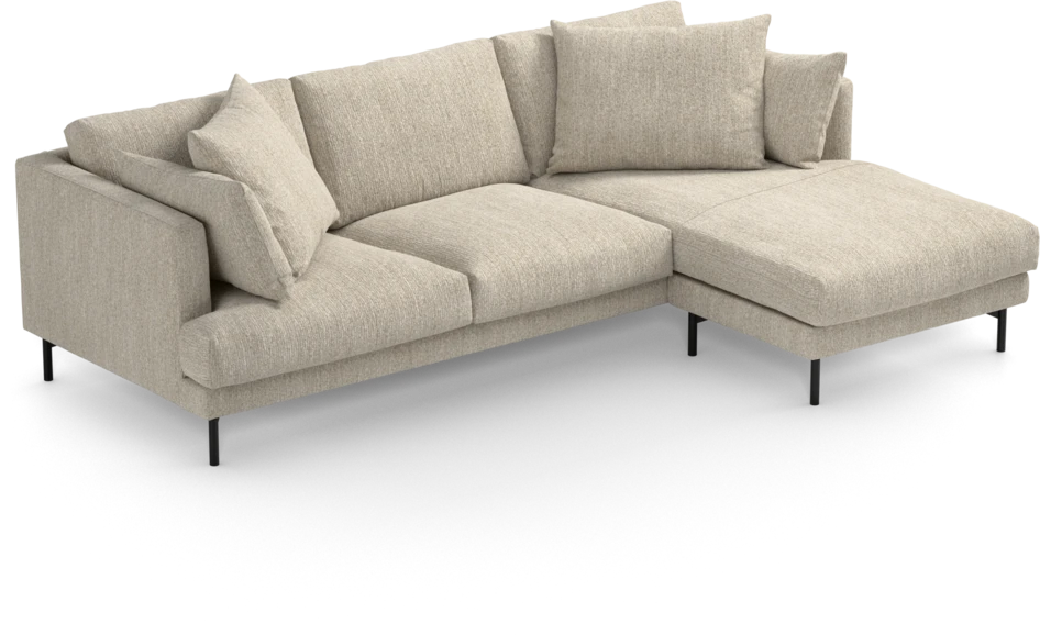 Harper - 4-sits med schäslong höger  - Beige