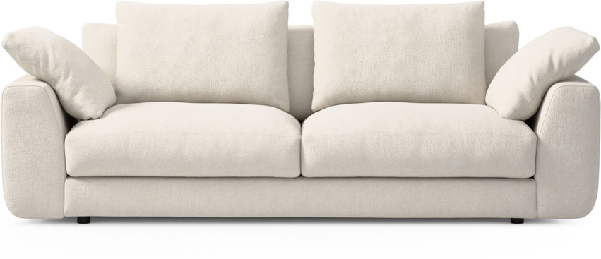 Amie - 3-sits soffa - Vit