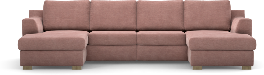 Friday - 2-sits soffa med två schäslonger - Rosa