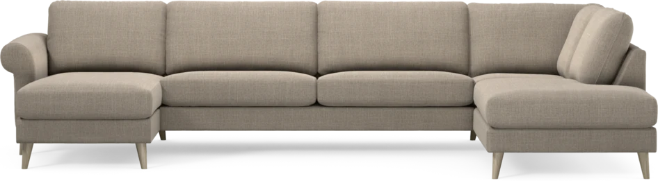 Bridge - 3-sits soffa med schäslong vänster och divan höger - Beige
