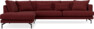 Harper - 3-sits soffa med divan vänster - Rosa