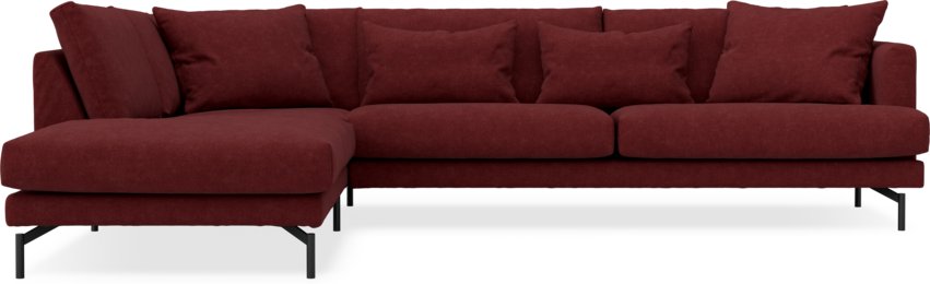 Harper - 3-sits soffa med divan vänster - Rosa