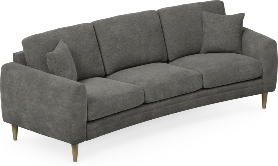 Eden - 3-sits soffa svängd - Grå