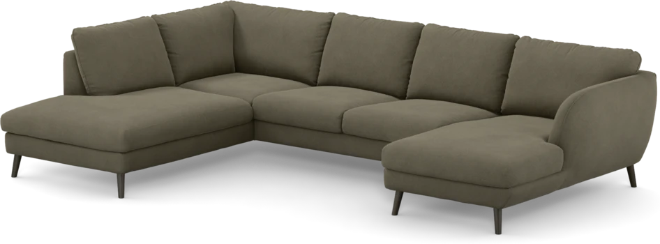 Madison - 2-sits soffa med divan vänster och schäslong höger - Brun
