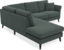 Eden - 2-sits soffa med divan - Grå