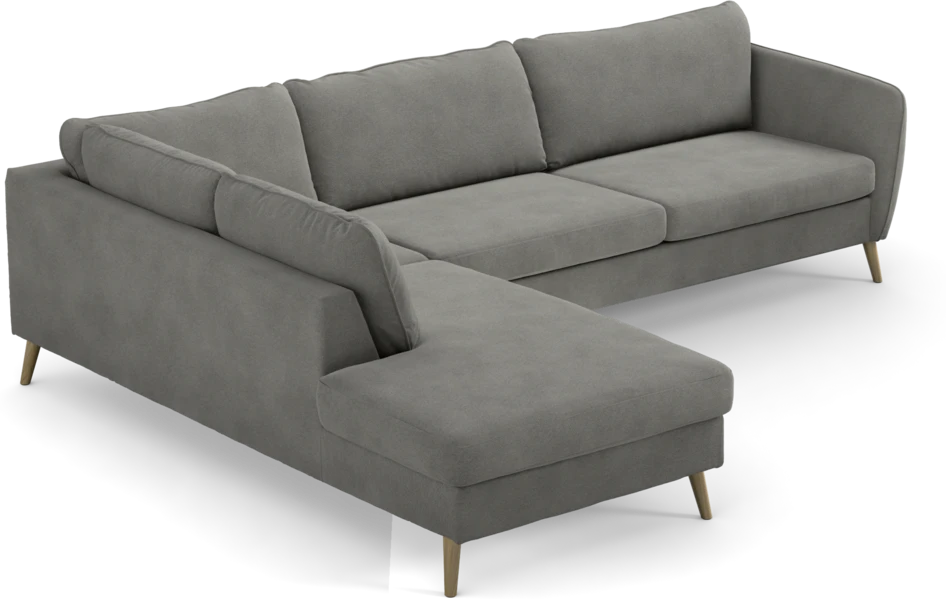 County - 2,5-sits soffa med divan vänster - Grå