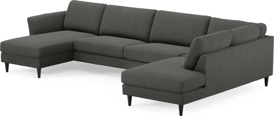 Bridge - 3-sits soffa med schäslong vänster och divan höger - Grå