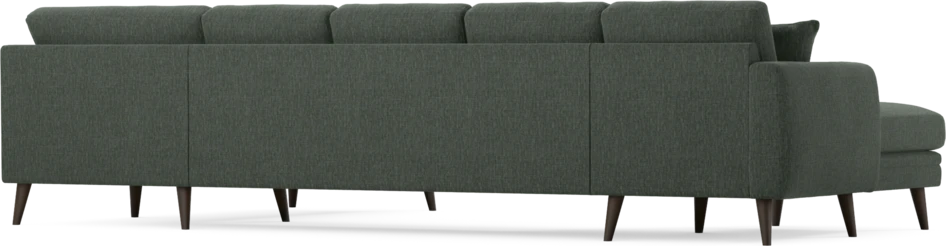 Eden - 3-sits soffa med schäslong vänster och divan höger - Grön