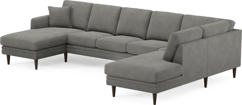 Eden - 3-sits soffa med schäslong vänster och divan höger - Grå
