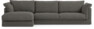 Cherrie Klädsel - Klädsel till 3-sits soffa med schäslong vänster - Grå
