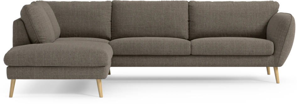 Madison - 3-sits soffa med divan vänster - Brun