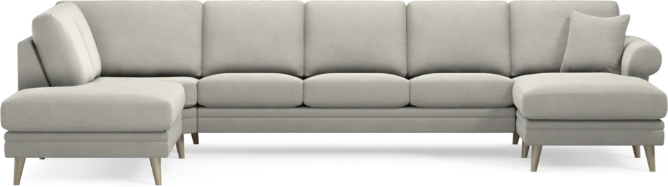 Eden - 3-sits soffa med divan vänster och schäslong höger - Grå