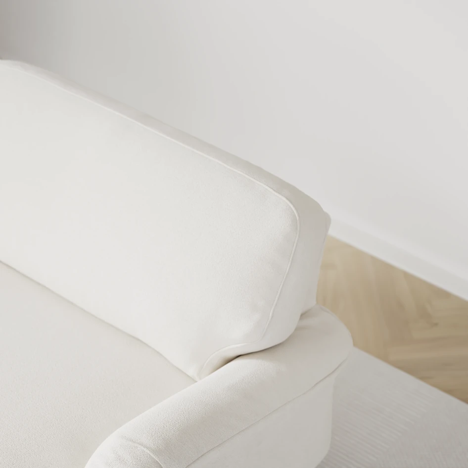 Oxford - 3-sits soffa svängd - Vit