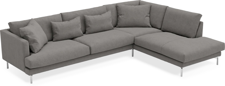 Harper - 3-sits soffa med divan höger - Grå