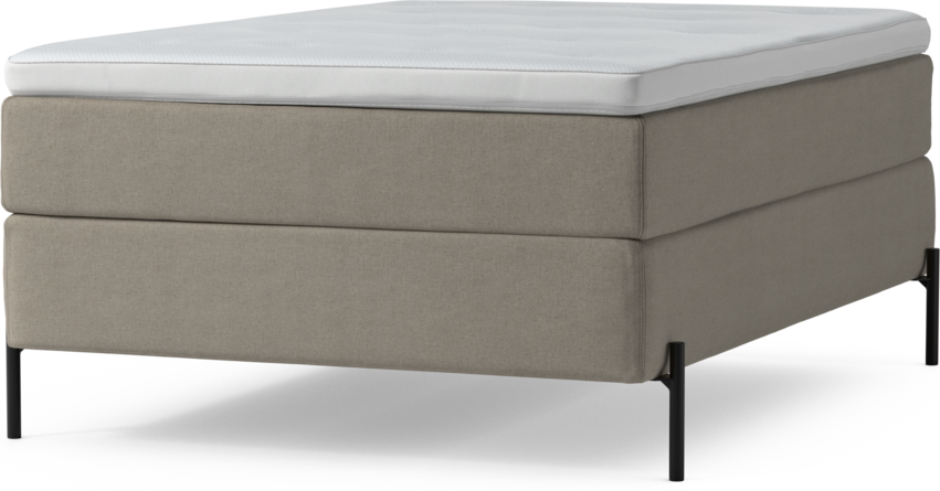 Delux Dream - Kontinentalsäng, enkelsäng 140 cm med bäddmadrass och sängben - Beige