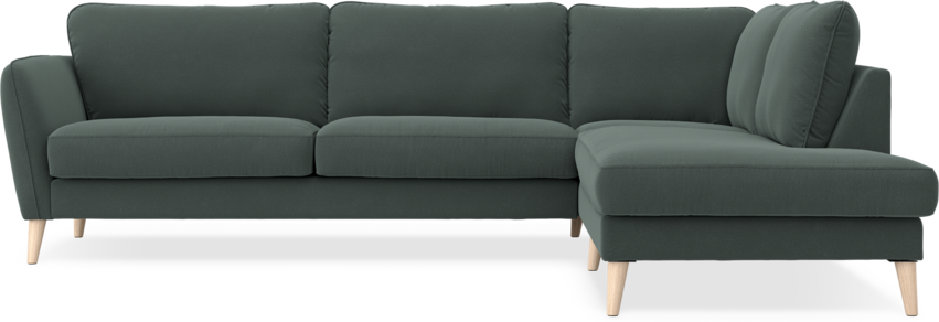 Bridge - 3-sits soffa med divan höger - Grå