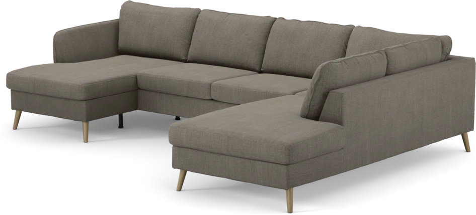 County - 3-sits soffa med schäslong vänster och divan höger - Brun