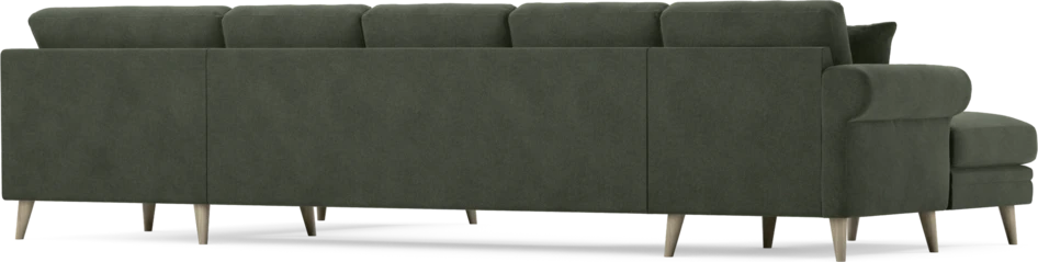 Eden - 3-sits soffa med schäslong vänster och divan höger - Grön