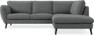 Madison - 2-sits soffa med divan höger - Grå