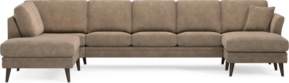 Eden - 3-sits soffa med divan vänster och schäslong höger - Beige