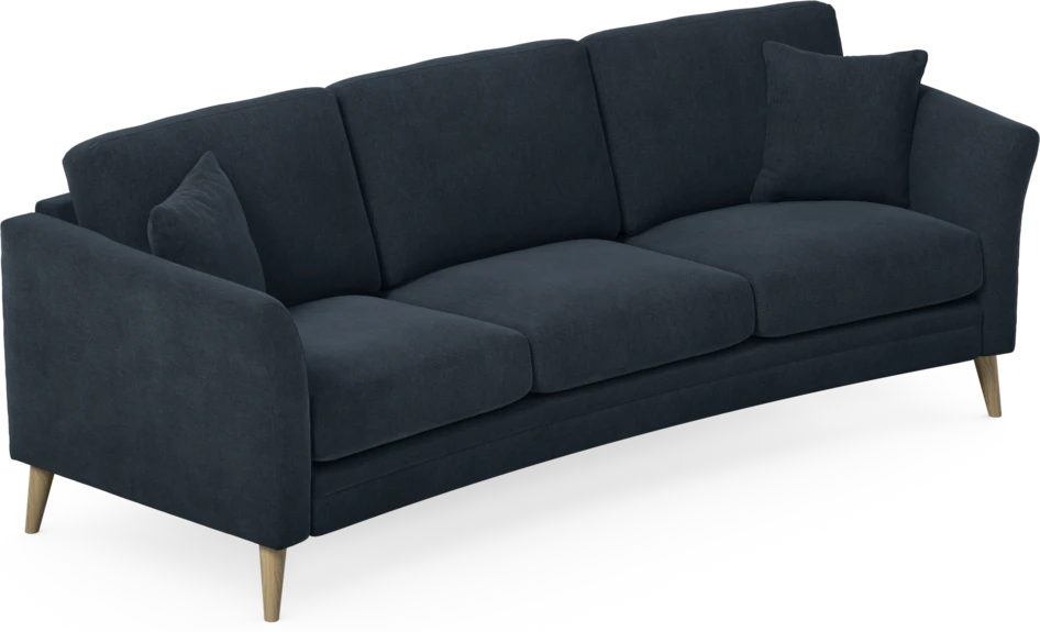 Eden - 3-sits soffa svängd - Blå