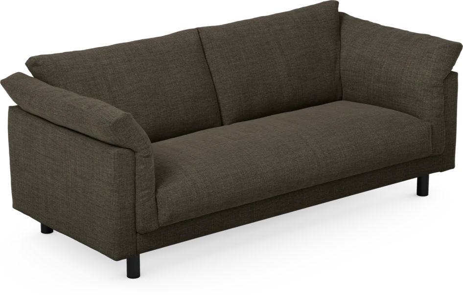 Cherrie - 2,5-sits soffa, hel dyna, fast klädsel - Brun