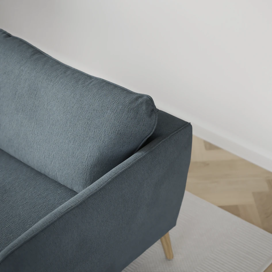 County - 4-sits soffa med schäslong vänster och divan höger - Blå