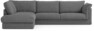 Cherrie Klädsel - Klädsel till 3-sits soffa med divan vänster - Grå