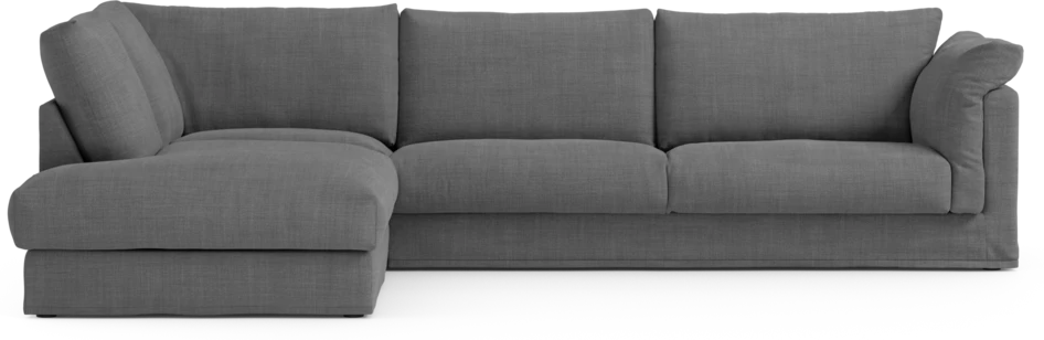 Cherrie Klädsel - Klädsel till 3-sits soffa med divan vänster - Grå