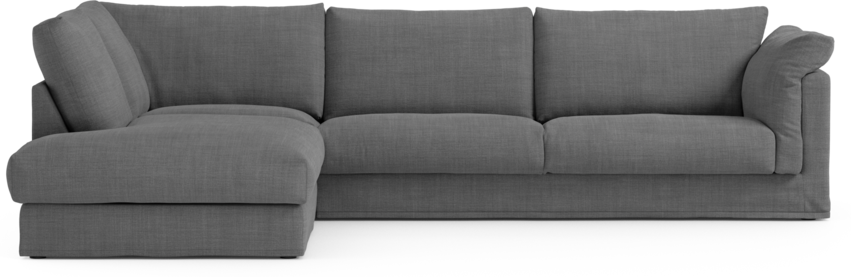 Cherrie Klädsel - Klädsel till 3-sits soffa med divan vänster - Grå