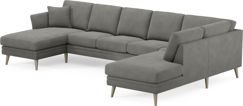 Eden - 3-sits soffa med schäslong vänster och divan höger - Grå
