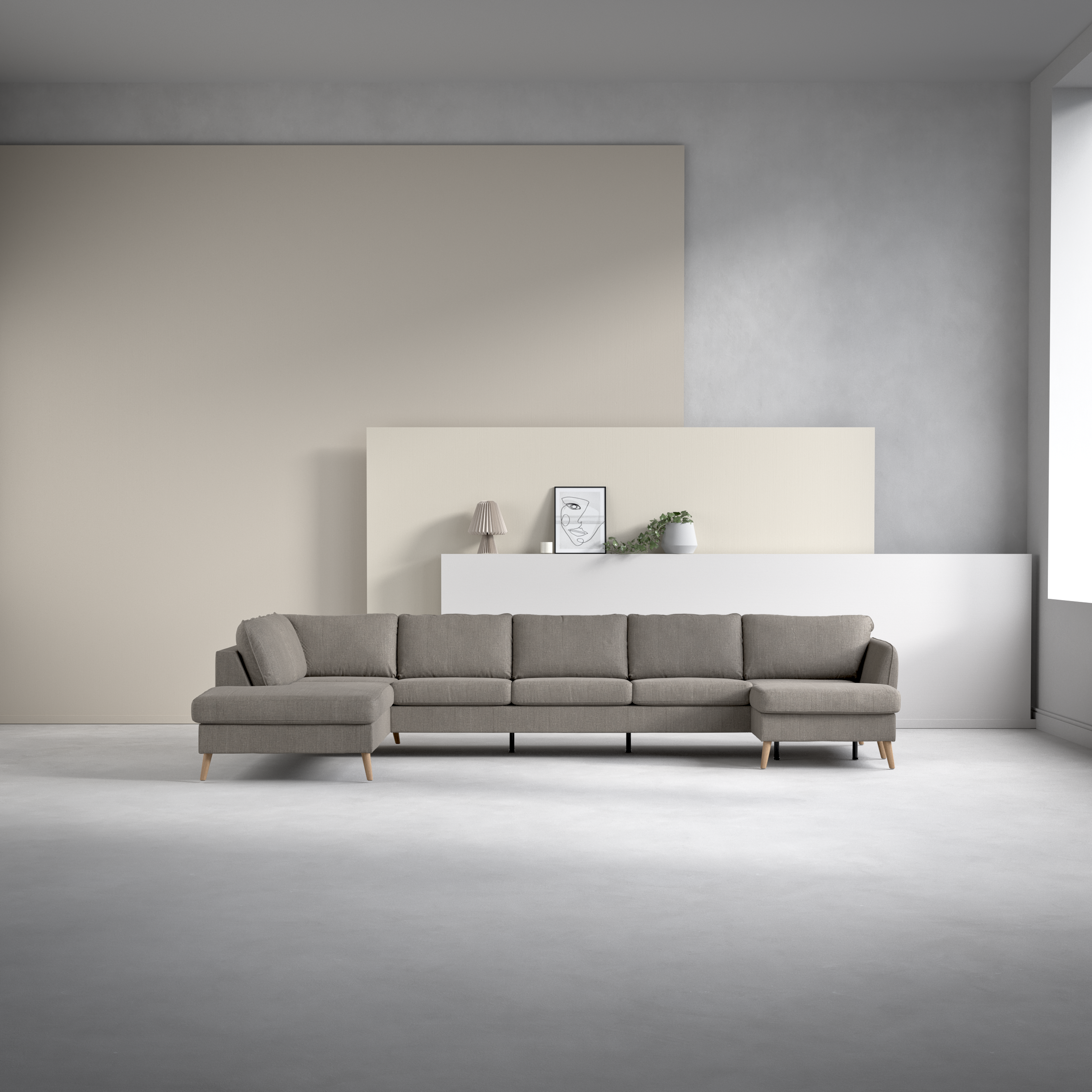 County, 4-sits soffa med divan vänster och schäslong höger