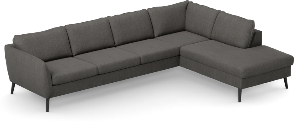 County - 3-sits soffa med divan höger - Brun