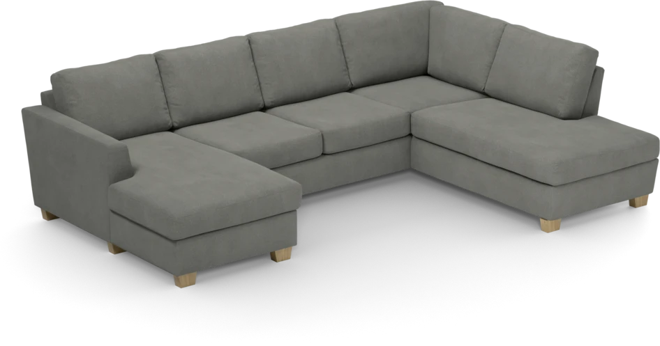 Friday - 3-sits soffa med schäslong vänster och divan höger - Grå