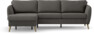 County - 3-sits soffa med flyttbar schäslong - Brun