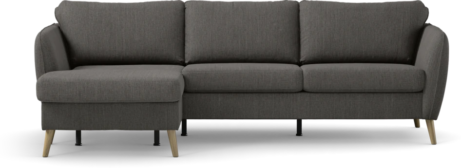 County - 3-sits soffa med flyttbar schäslong - Brun