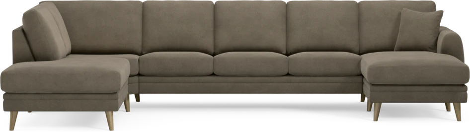 Eden - 3-sits soffa med divan vänster och schäslong höger - Beige