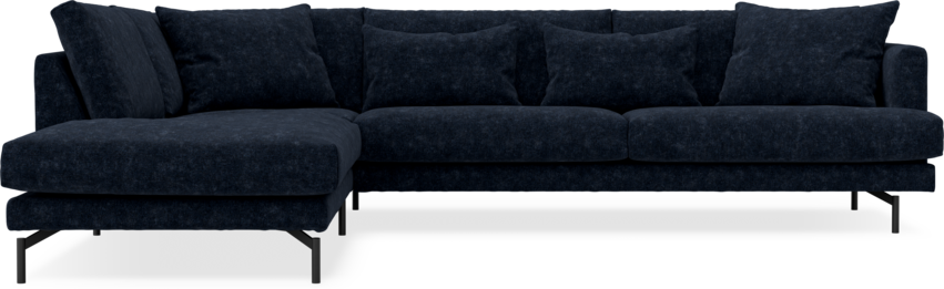 Harper - 3-sits soffa med divan vänster - Blå