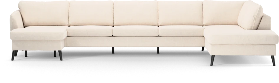 County - 4-sits soffa med schäslong vänster och divan höger - Vit