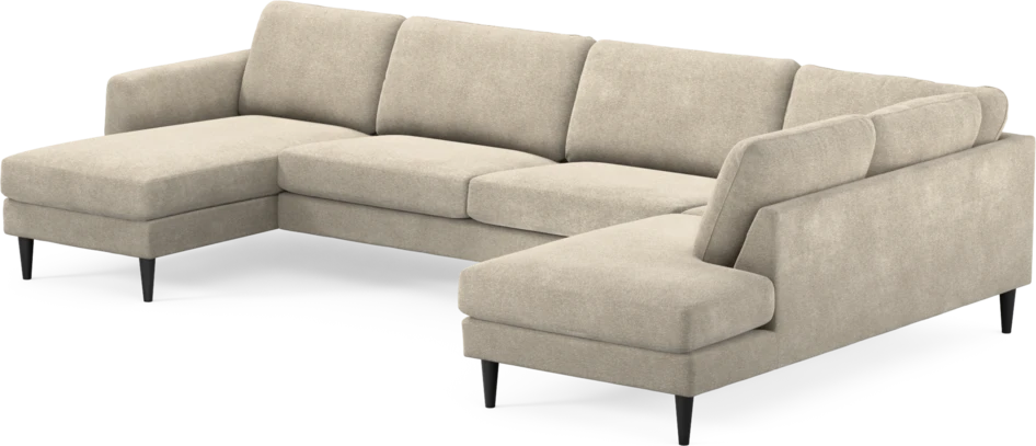 Bridge - 3-sits soffa med schäslong vänster och divan höger - Beige