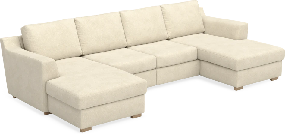 Friday - 2-sits soffa med två schäslonger - Beige