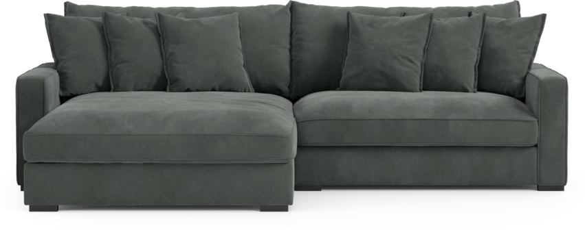 Rossi - 2-sits soffa med schäslong XL vänster - Grå