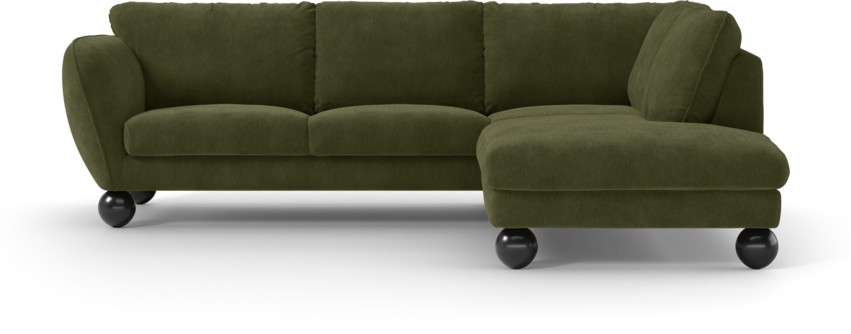 Madison Lux - 2-sits soffa med divan höger - Grön