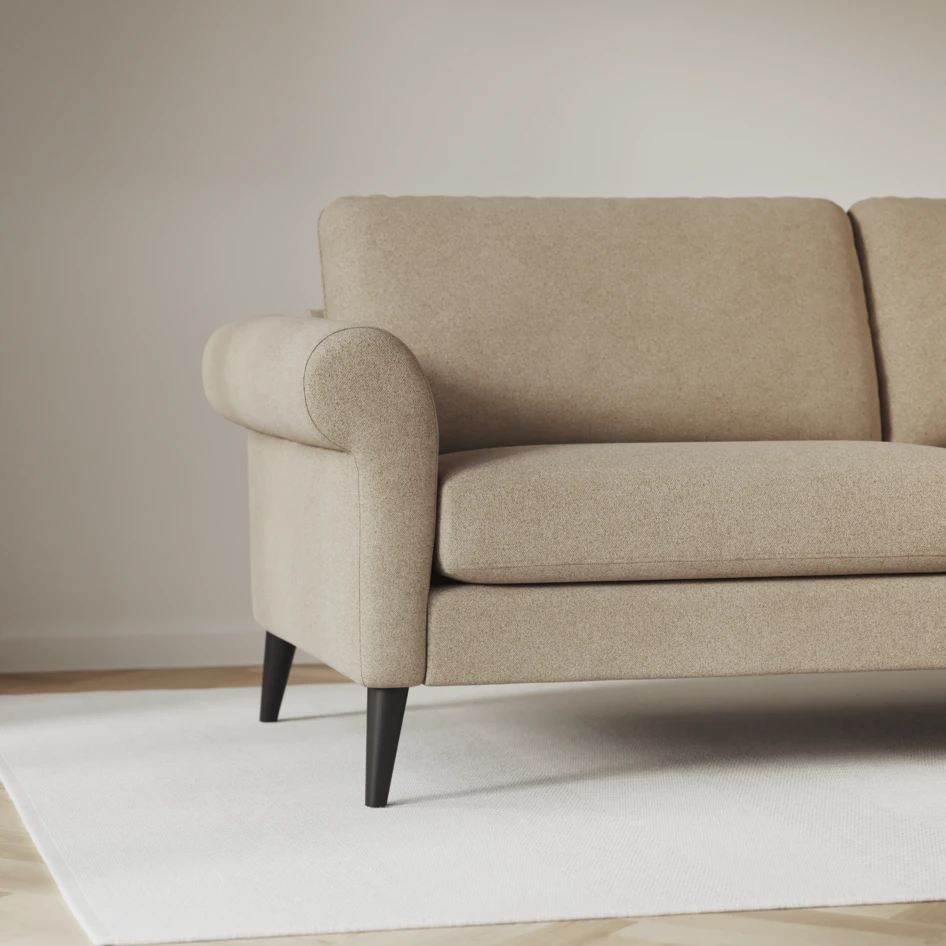 Bridge - 3-sits soffa med schäslong vänster och divan höger - Beige