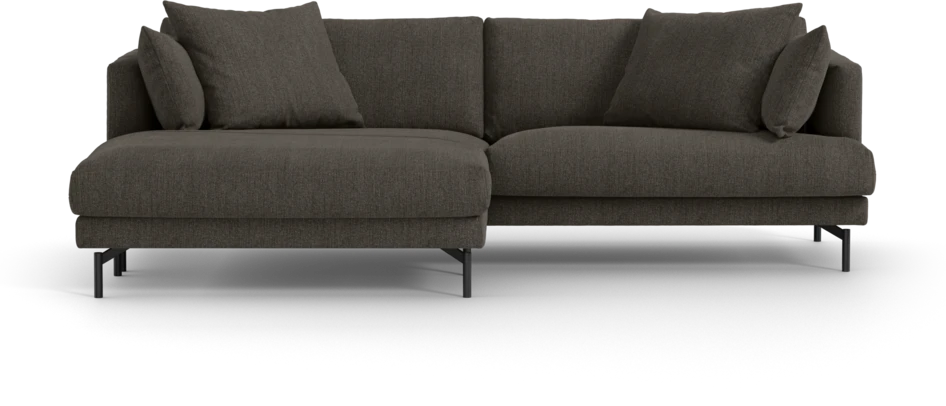 Harper - 4-sits med schäslong XL vänster - Brun