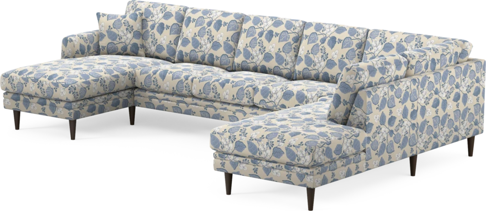 Eden - 3-sits soffa med schäslong vänster och divan höger - Flerfärgad