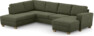 Friday - 3-sits soffa med divan vänster och schäslong höger - Grön